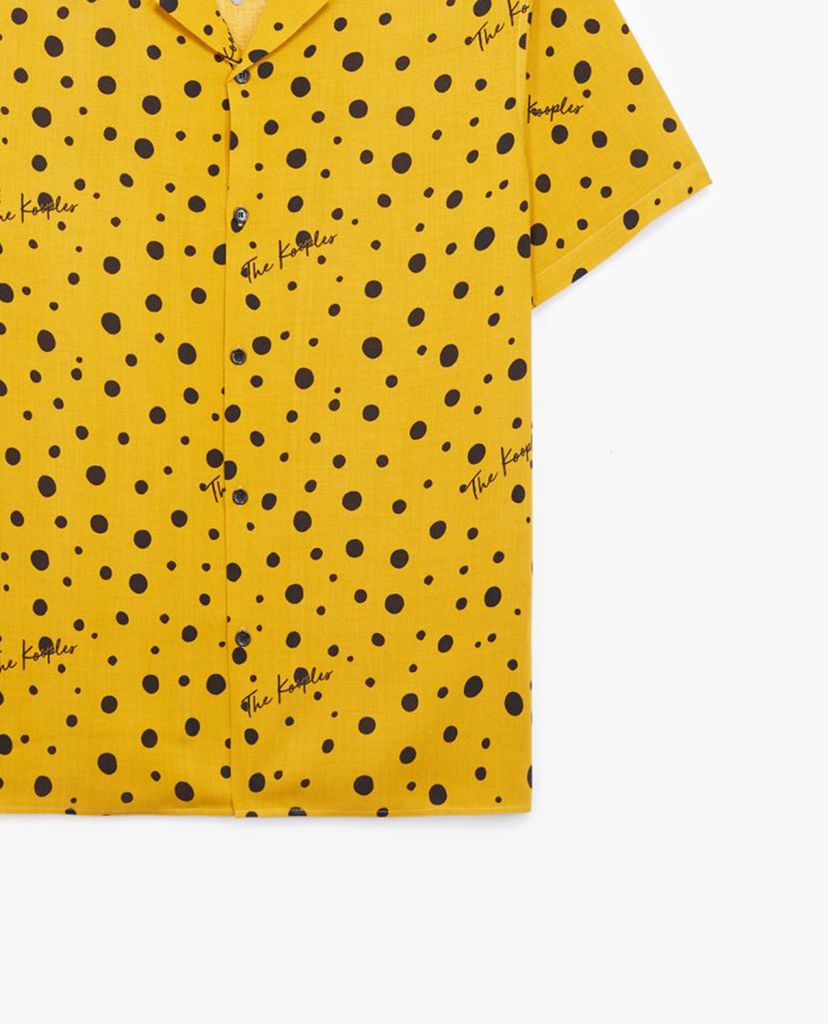 THE KOOPLES - Áo sơ mi nam tay ngắn phom suông Yellow