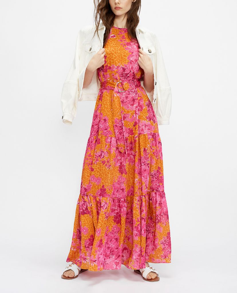 TED BAKER - Đầm maxi sát nách họa tiết hoa Bambia