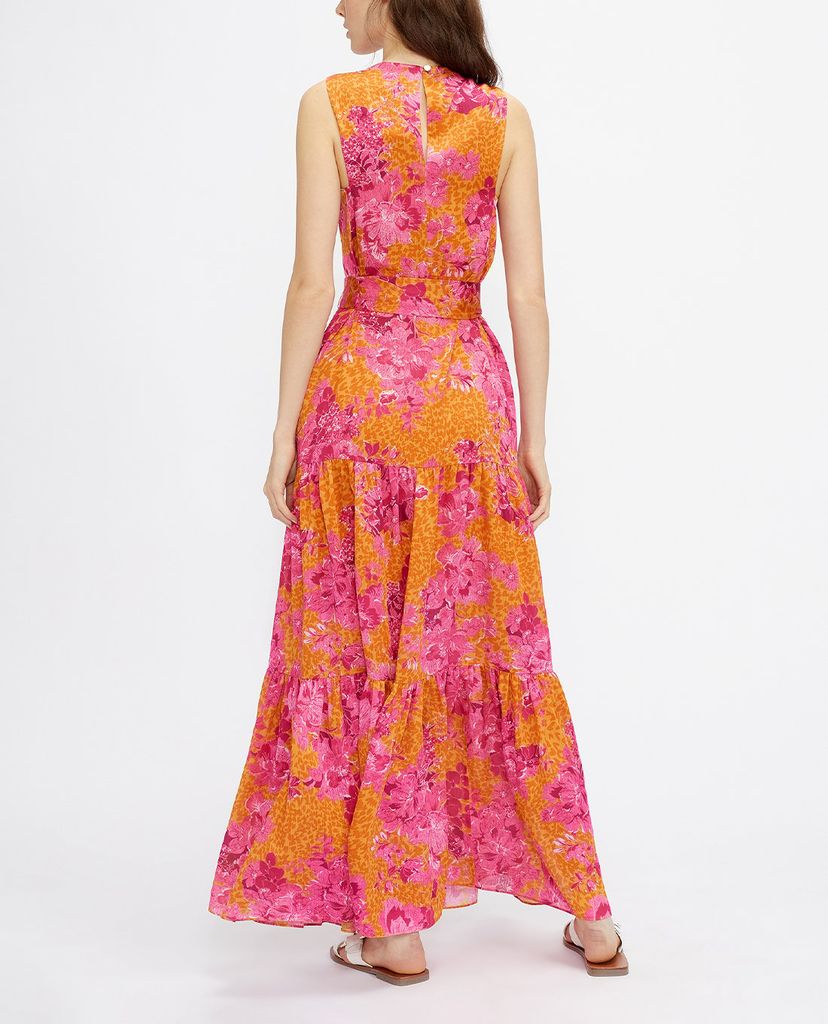 TED BAKER - Đầm maxi sát nách họa tiết hoa Bambia