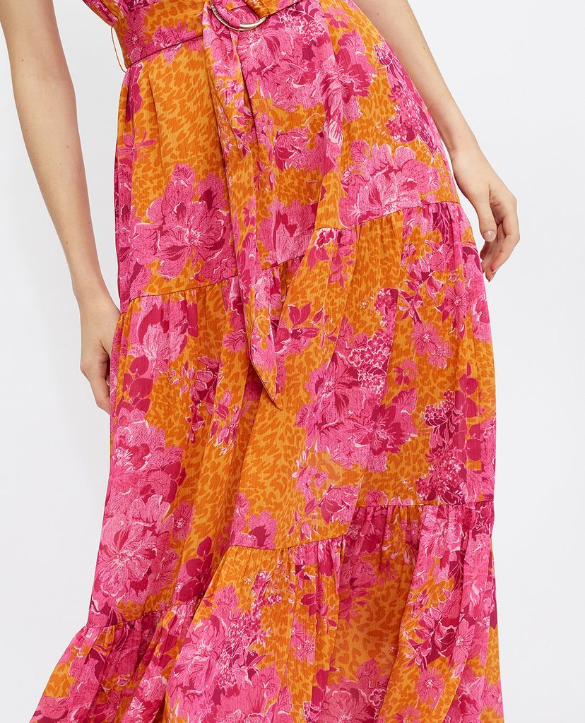 TED BAKER - Đầm maxi sát nách họa tiết hoa Bambia