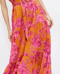 TED BAKER - Đầm maxi sát nách họa tiết hoa Bambia