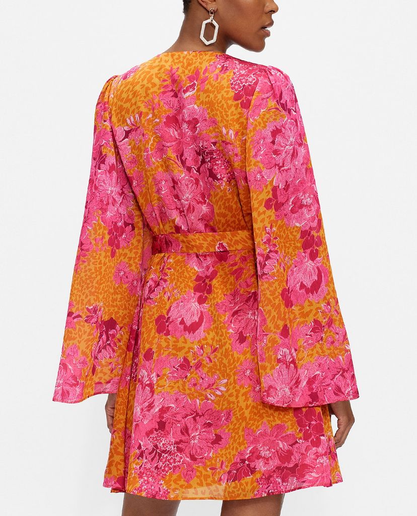 TED BAKER - Đầm mini tay dài loe họa tiết hoa Dolci