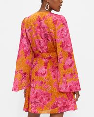 TED BAKER - Đầm mini tay dài loe họa tiết hoa Dolci