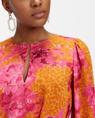 TED BAKER - Đầm mini tay dài loe họa tiết hoa Dolci