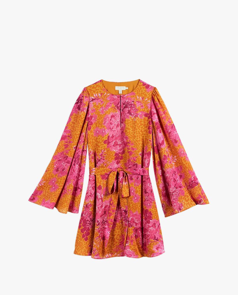 TED BAKER - Đầm mini tay dài loe họa tiết hoa Dolci