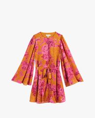 TED BAKER - Đầm mini tay dài loe họa tiết hoa Dolci