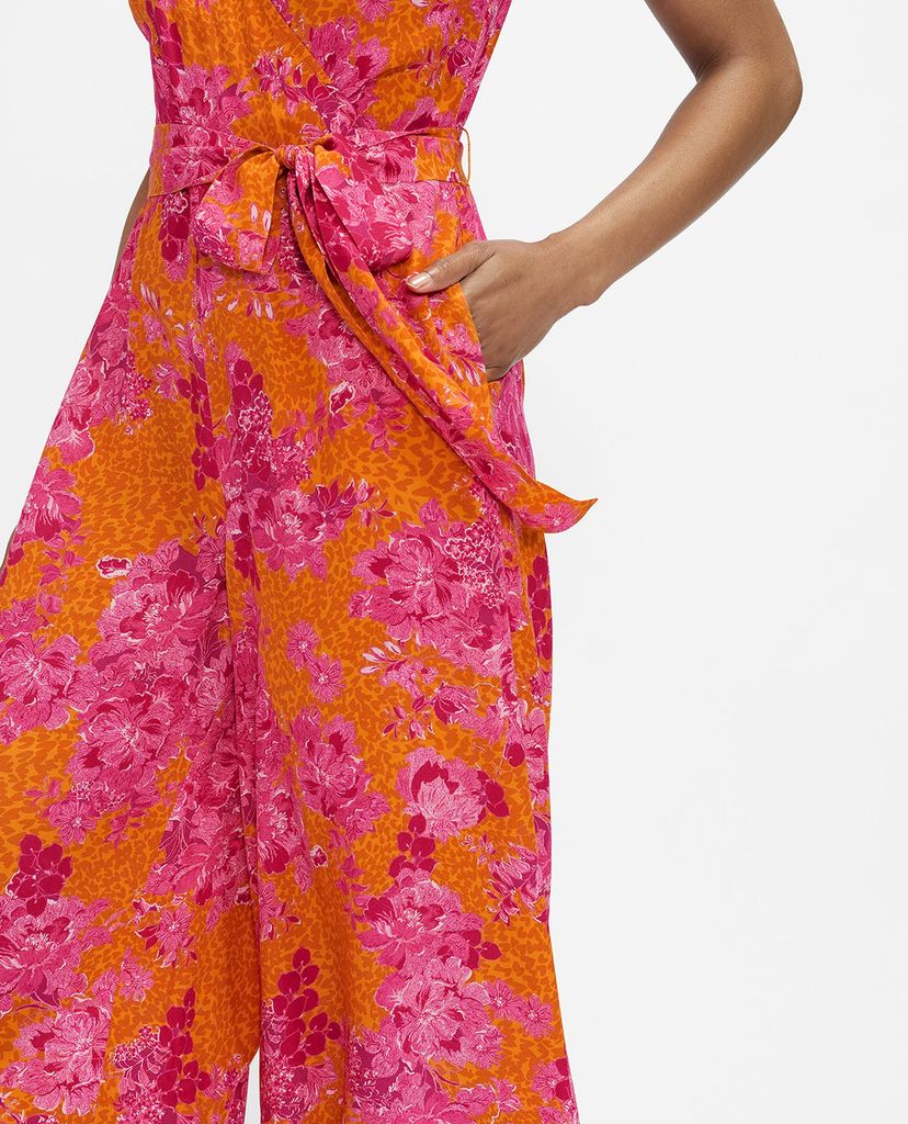 TED BAKER - Jumpsuits nữ hai dây cổ V phối thắt lưng thời trang