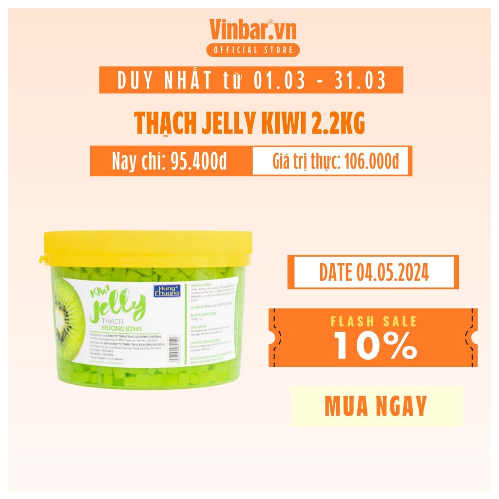 THẠCH JELLY KIWI HÙNG CHƯƠNG 2.2KG