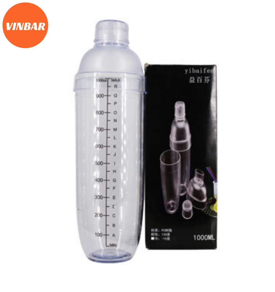 BÌNH SHAKER NHỰA 1000ML