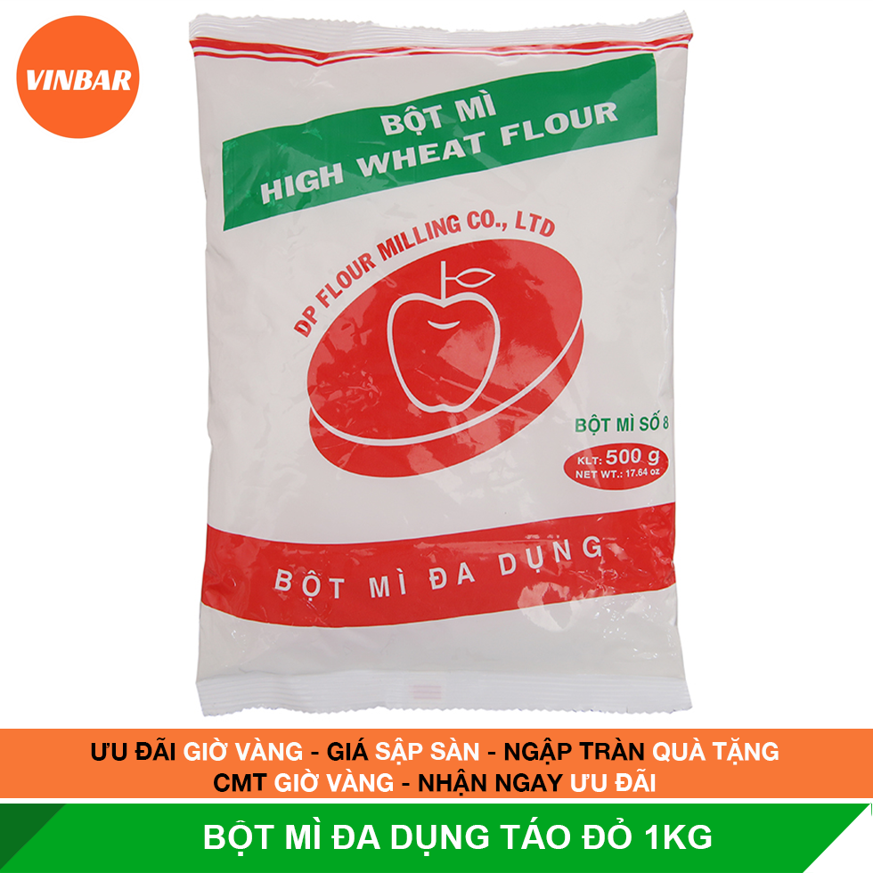 BỘT MÌ ĐA DỤNG TÁO ĐỎ 1KG