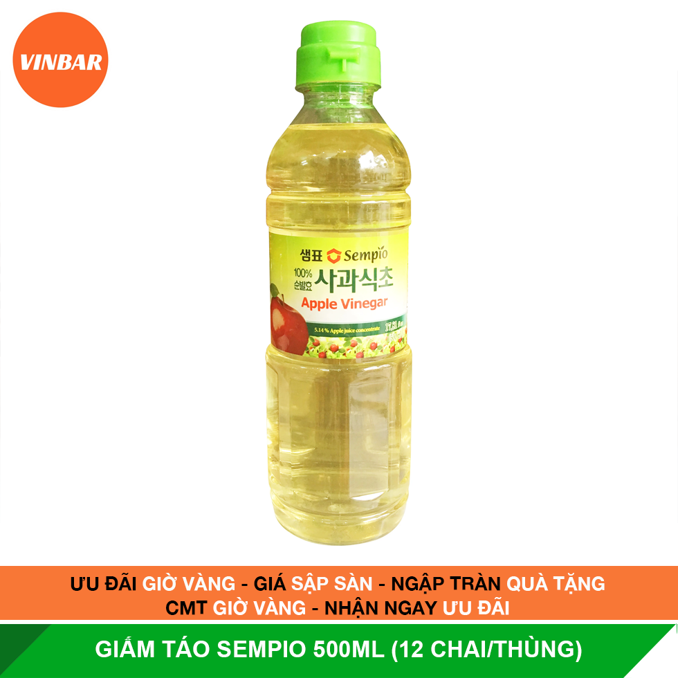 GIẤM TÁO SEMPIO 500 ML (12 CHAI/THÙNG)