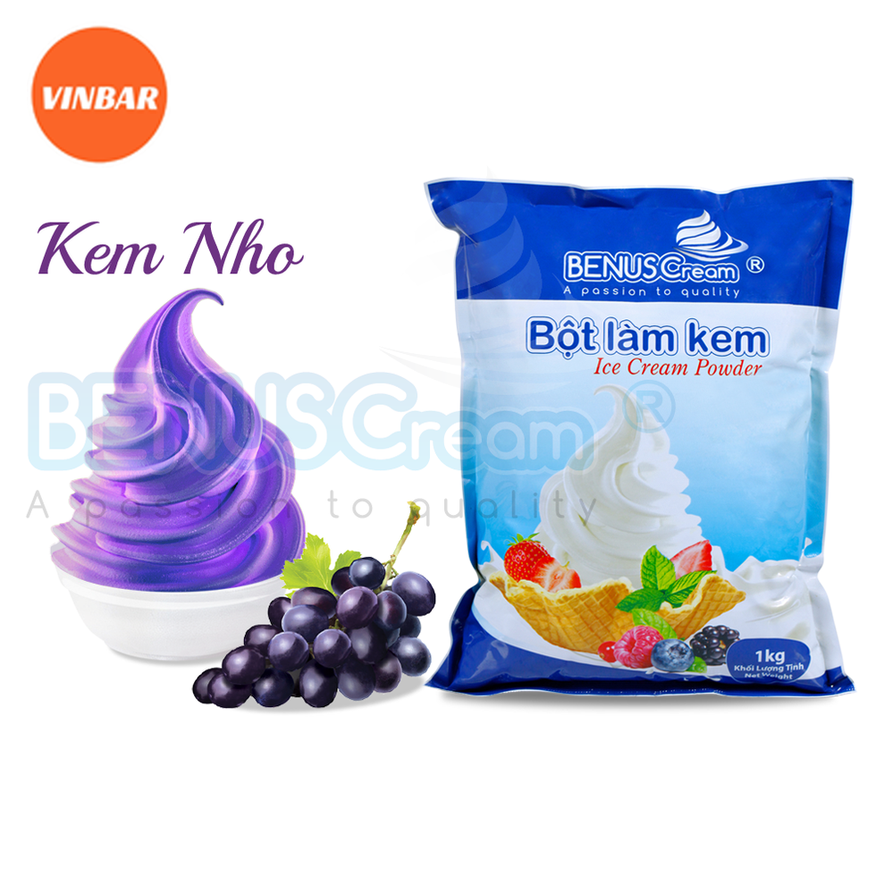 BỘT LÀM KEM TƯƠI BENUSCREAM VỊ NHO