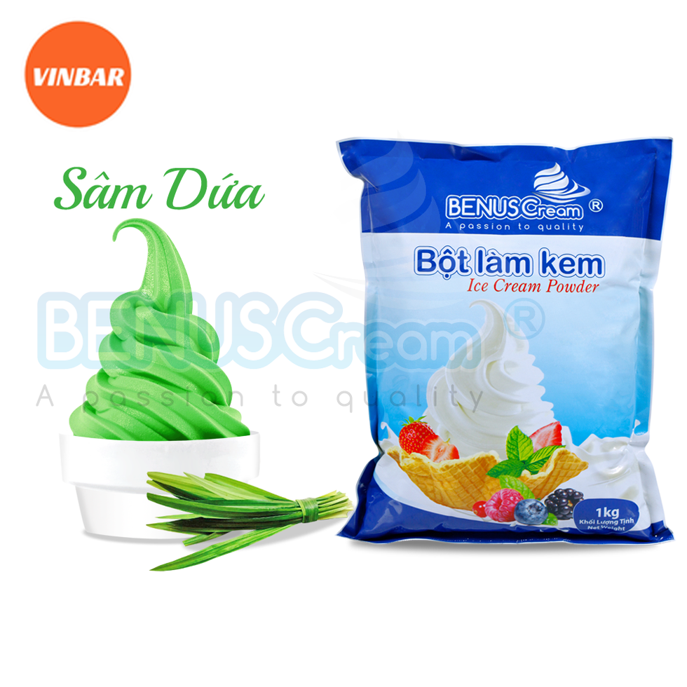 BỘT LÀM KEM TƯƠI BENUSCREAM VỊ SÂM DỨA