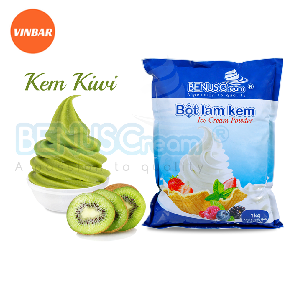 BỘT LÀM KEM TƯƠI BENUSCREAM VỊ KIWI