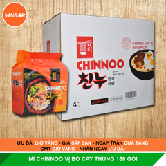 MÌ CHINNOO VỊ BÒ CAY THÙNG 168 GÓI