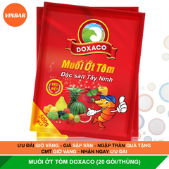 MUỐI ỚT TÔM DOXACO (20 GÓI/THÙNG)