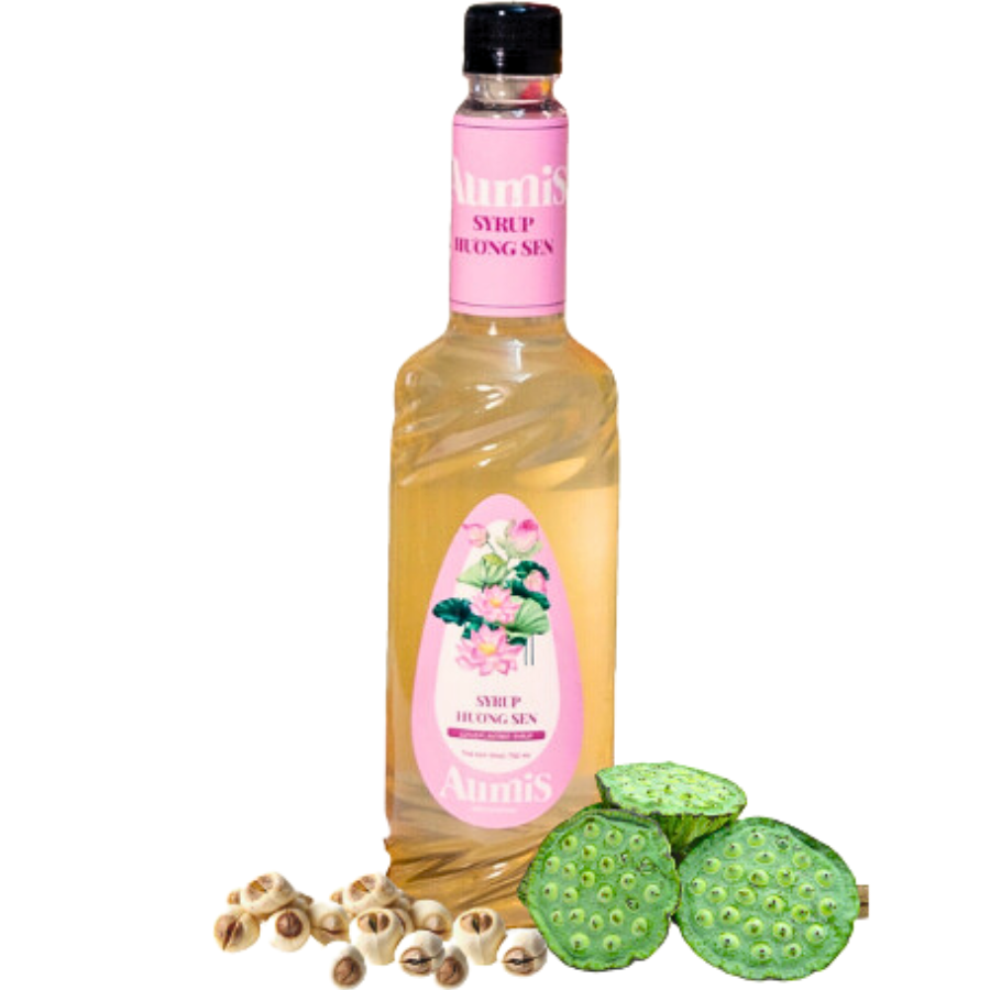 SYRUP HƯƠNG SEN AUMIS - 750ML (12 CHAI/THÙNG)