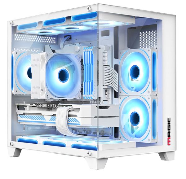 Thùng máy Case MAGIC Aqua-M Ultra Plus White | Full M-ATX ( CHƯA KÈM FAN )