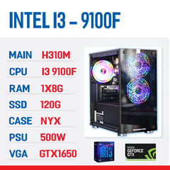 Cấu hình i3 9100f/ H310M/ 8G RAM/ SSD 120G/ 500W/ GTX1650 4G