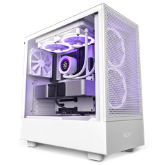 Case NZXT H5 FLOW WHITE - BLACK ( TẶNG 2 FAN ) NEW