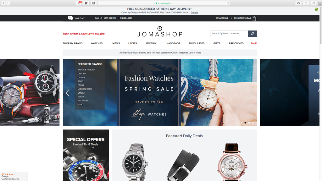 Jomashop####https://www.jomashop.com