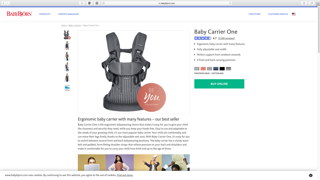 BabyBjorn####https://www.babybjorn.com/baby-carriers/baby-carrier-one/?gclid=EAIaIQobChMI_MalzNfI2wIVHLbACh3dvgahEAAYASAAEgJZPvD_BwE