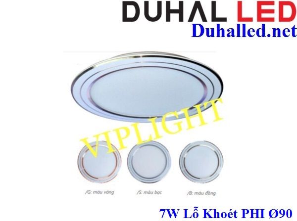 ĐÈN ÂM TRẦN SIÊU MỎNG VIỀN MÀU LED 7W DUHAL KDGT6071 (LỖ KHOÉT 90)