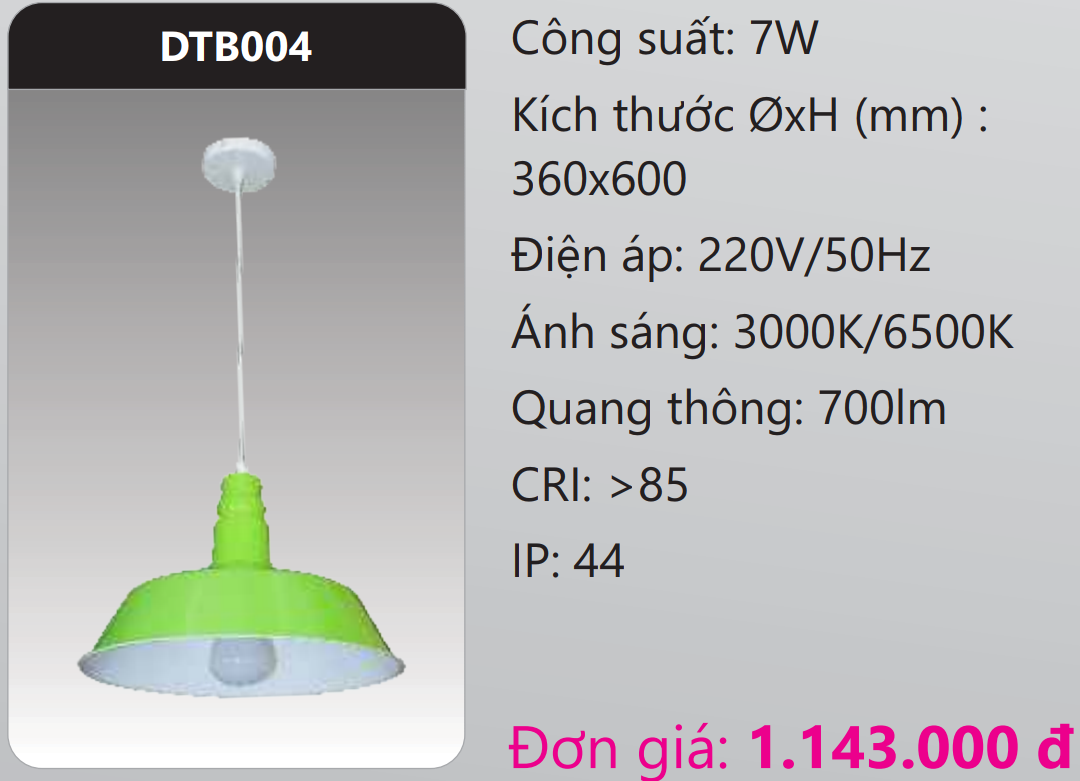 ĐÈN CHAO TREO THẢ TRANG TRÍ DUHAL DTB004