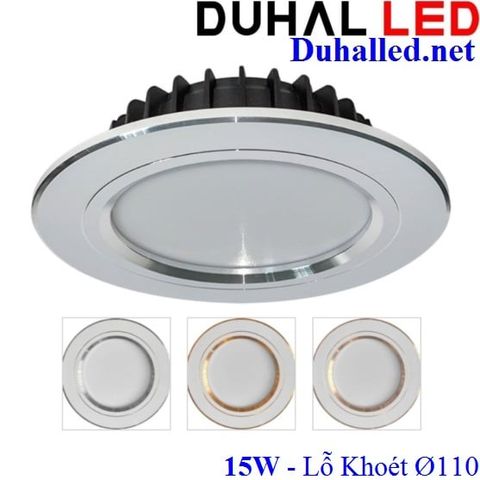  ĐÈN DOWNLIGHT ÂM TRẦN VIỀN XI LED 15W DUHAL KFX3093 - LỖ KHOÉT 110 