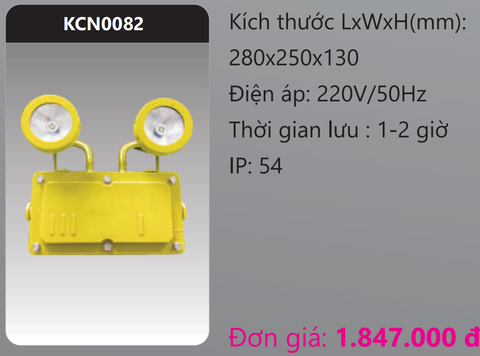  ĐÈN LED SẠC KHẨN CẤP CHỔNG NỔ DUHAL KCN0082 