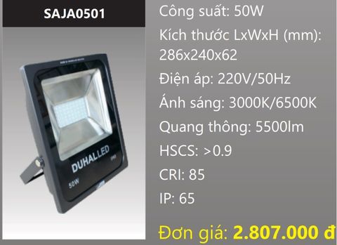  ĐÈN PHA LED 50W DUHAL SAJA0501 