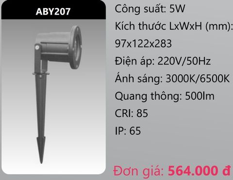  ĐÈN RỌI CHIẾU ĐIỂM CẮM CỎ SÂN VƯỜN LED 5W DUHAL ABY207 