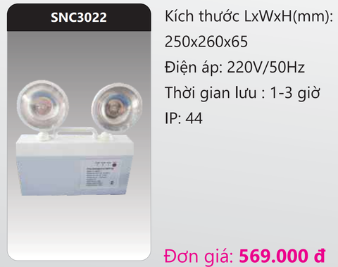  ĐÈN SẠC KHẨN CẤP DUHAL SNC3022 