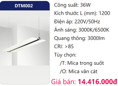  ĐÈN THẢ TRANG TRÍ LED 36W DUHAL DTM002 