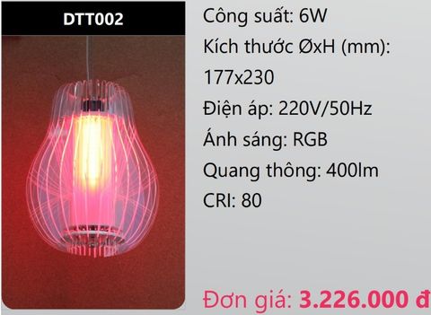  ĐÈN TREO THẢ TRANG TRÍ LED ĐỔI MÀU 6W DUHAL DTT002 