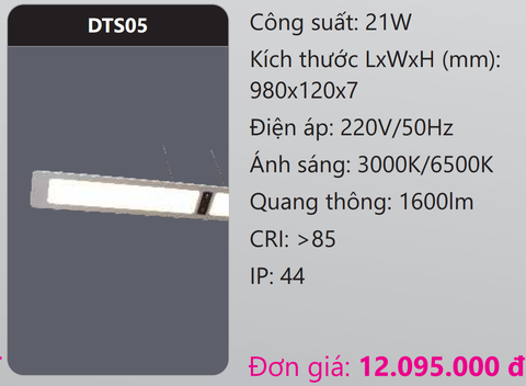  ĐÈN TREO TRẦN THẢ TRANG TRÍ LED 21W DUHAL DTS05 