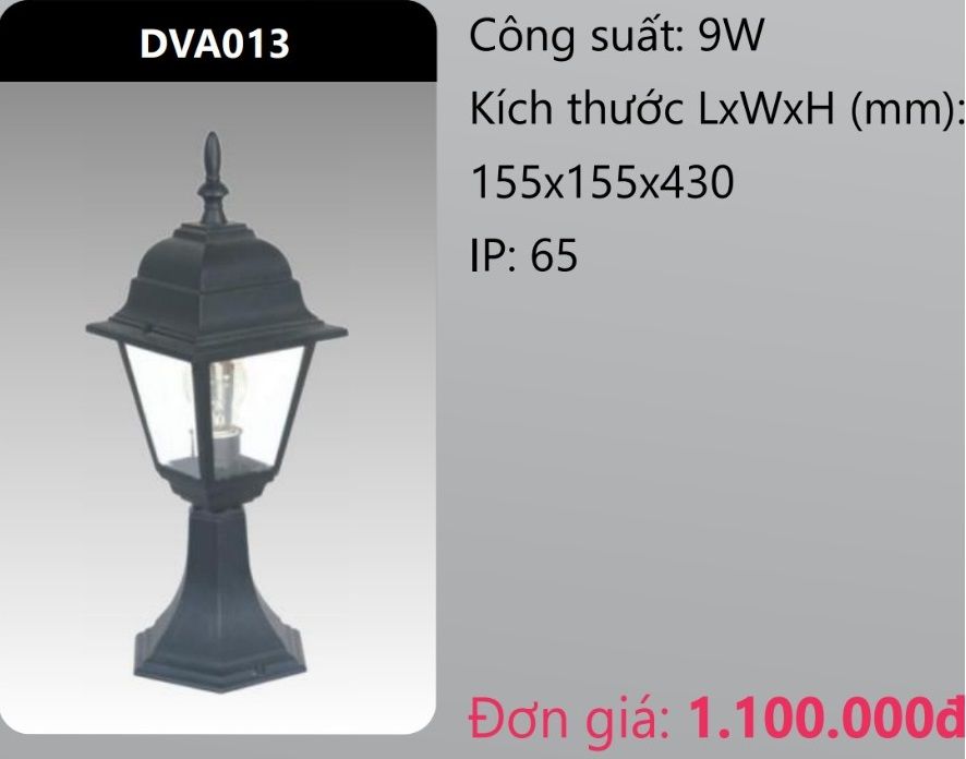 ĐÈN TRỤ CỔNG DUHAL LED 9W DVA013