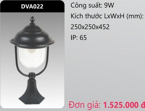  ĐÈN TRỤ CỔNG DUHAL LED 9W DVA022 