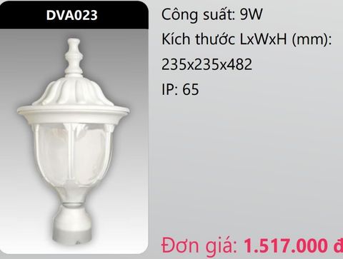  ĐÈN TRỤ CỔNG DUHAL LED 9W DVA023 