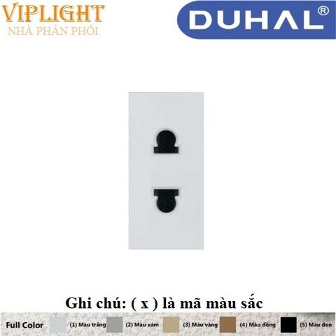  Ổ CẮM ĐƠN 2 CHẤU SIZE S 13A DUHAL S1B112 Màu trắng - DÒNG MOON K 