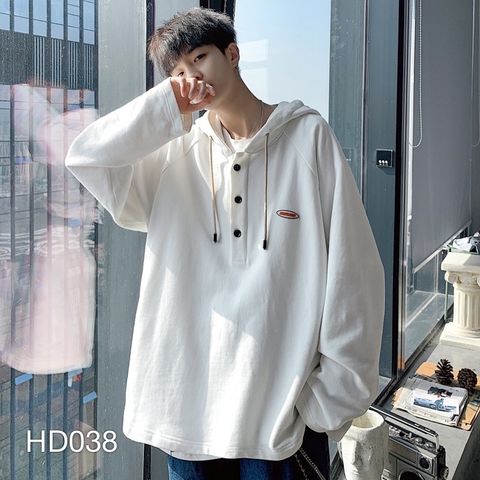 HD038 - ÁO HOODIE KIỂU NÚT POLO