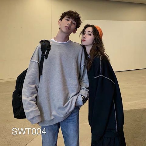 SWT004 - ÁO SWEATER PHỐI CỔ TRẮNG