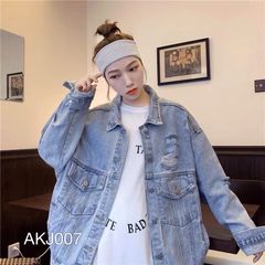 AKJ007 - JACKET JEAN WASH BẠC