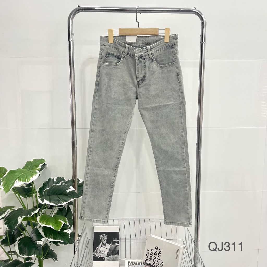 QUẦN JEAN NAM SLIM FIT XÁM BẠC _ QJ311