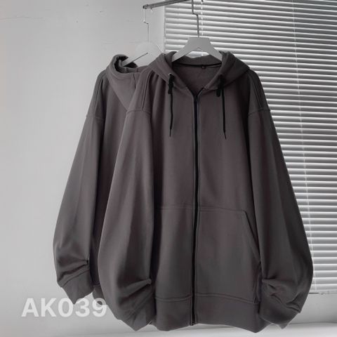 ÁO KHOÁC NỈ BASIC XÁM CHÌ - AK039