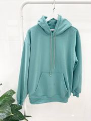 ÁO HOODIE BASIC XANH LẠ - HD022