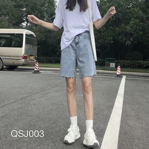 QSJ003 - QUẦN SHORT JEAN NỮ XANH BẠC