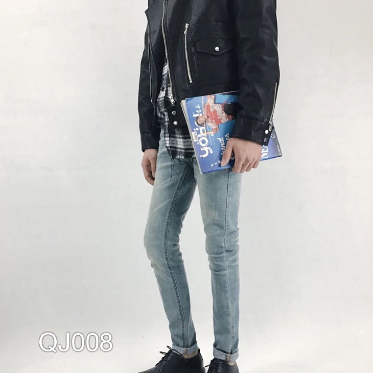 QJ008 - QUẦN JEAN NAM XANH BẠC