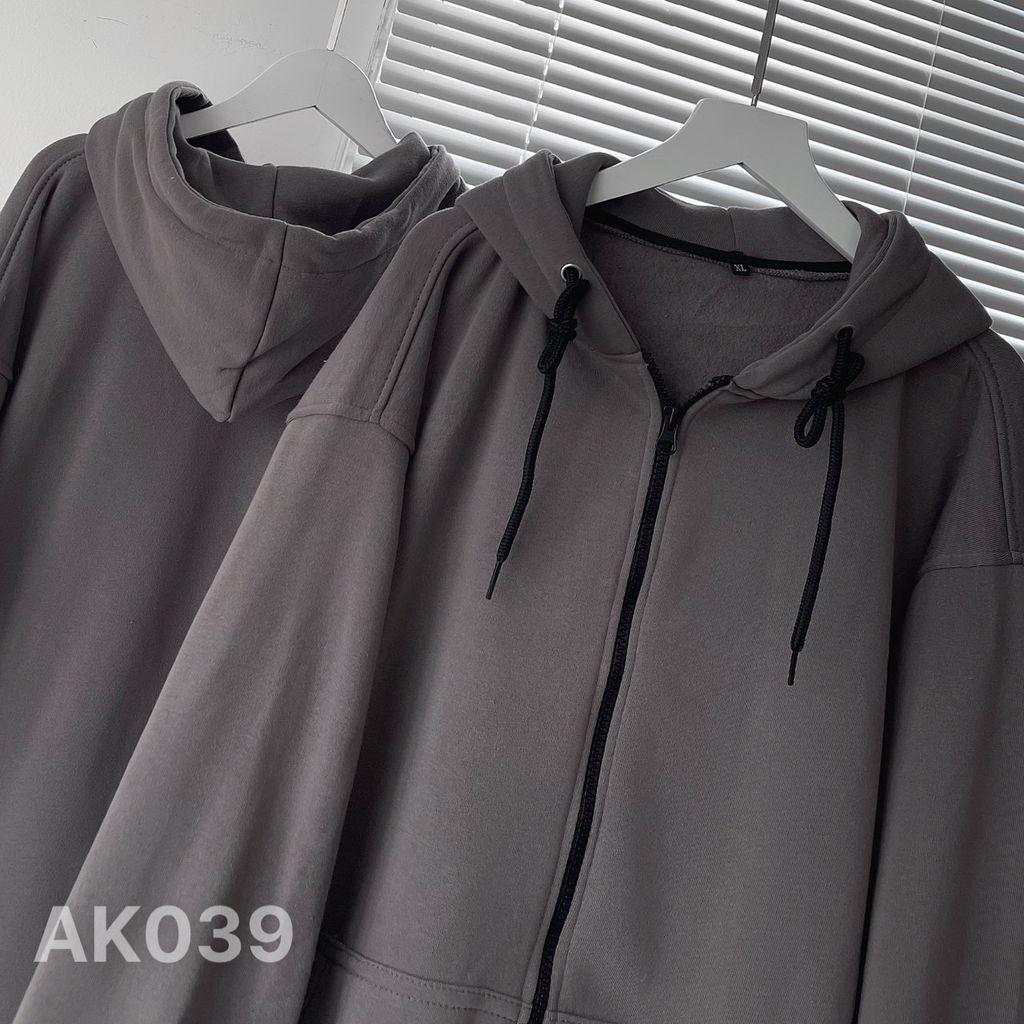 ÁO KHOÁC NỈ BASIC XÁM CHÌ - AK039