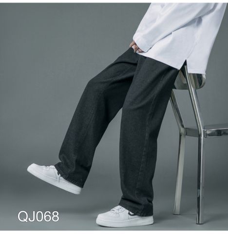 QJ068 - KBT.1016 QUẦN JEAN BAGGY NAM ĐEN ỐNG RỘNG